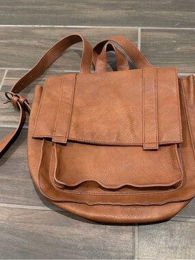 Universal Thread Tan/Brown Faux Leather Crossbody Backpack